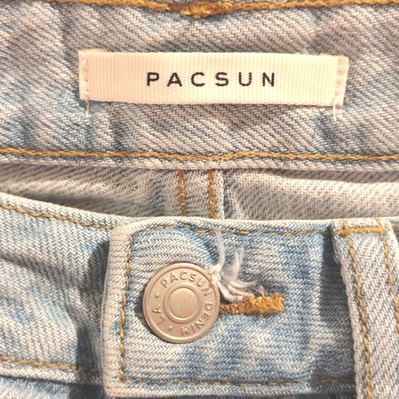 PacSun Women's High-Rise 90s Boyfriend Carpenter Cargo Jean. Light Blue, Size 27 - Picture 9 of 16